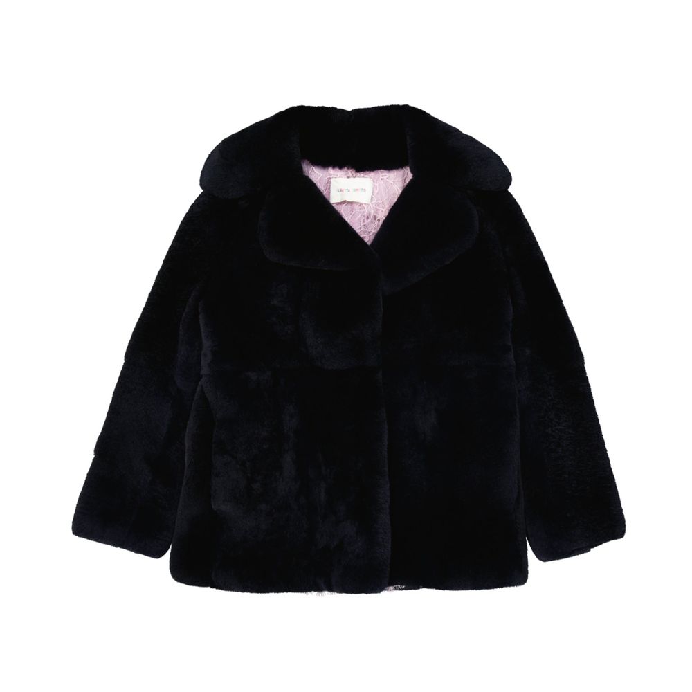 Blue Rabbit Fur Full-Length Jacket