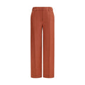Red Linen Casual Pants
