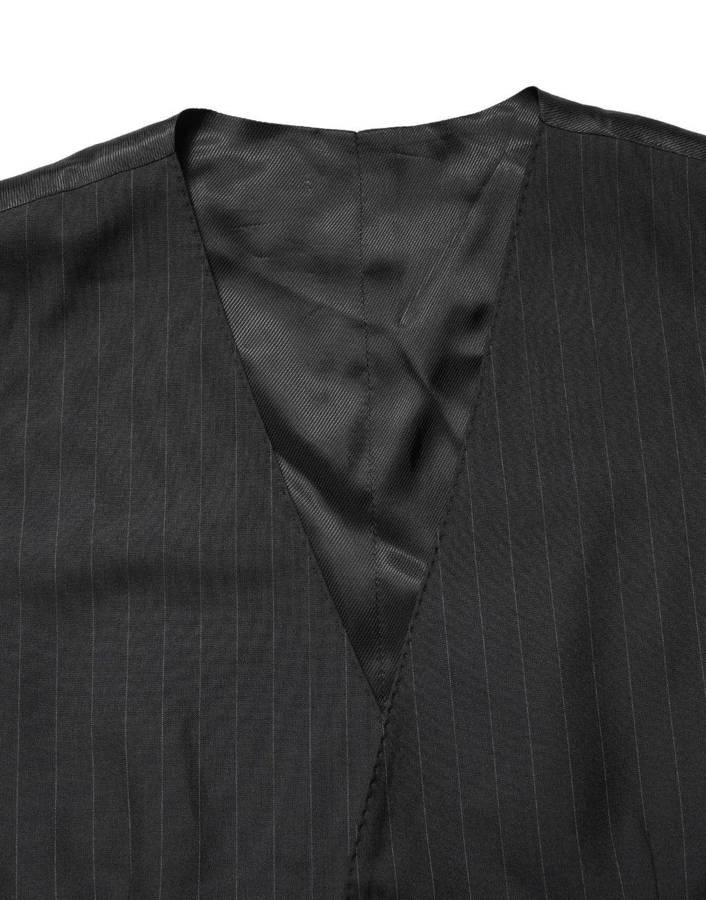 Black Stripe Single Breasted Waistcoat Vest
