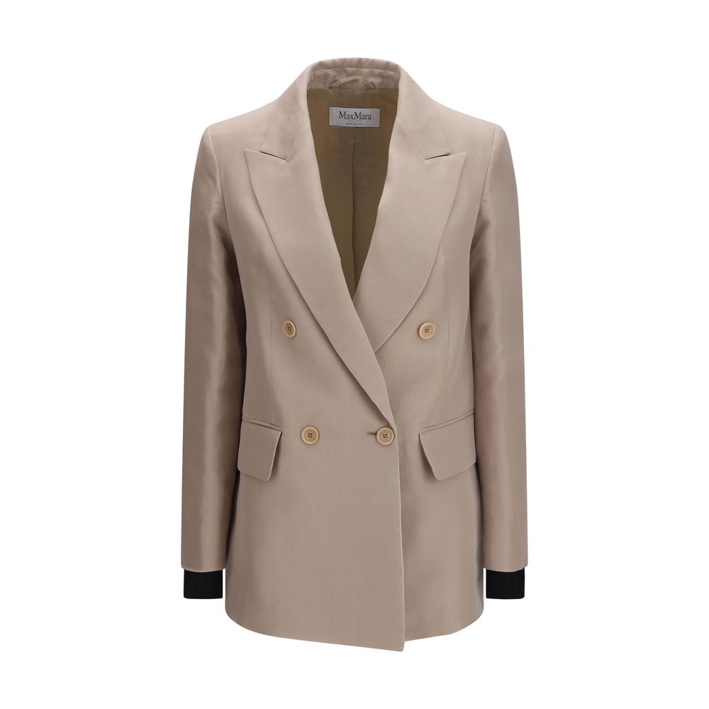 Beige Silk Blazer