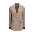 Beige Silk Blazer