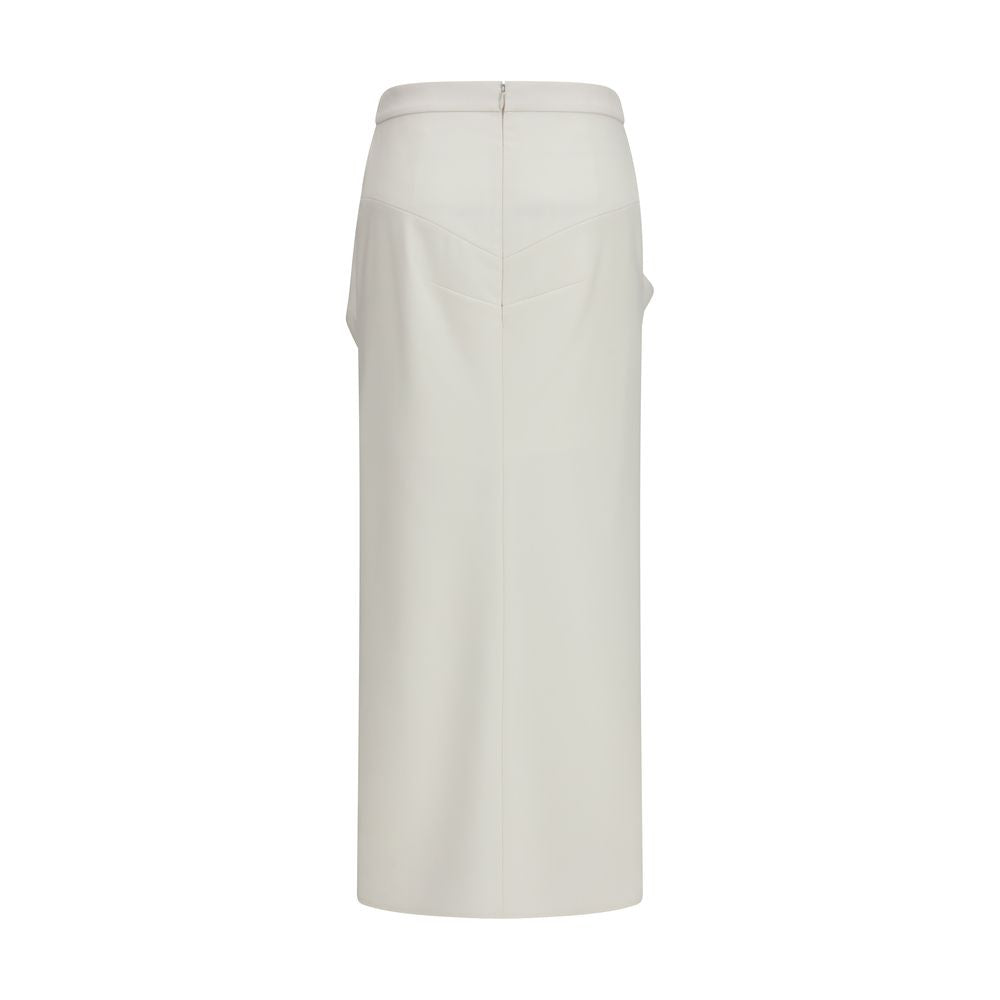White Wool Oves Aries Long Skirt