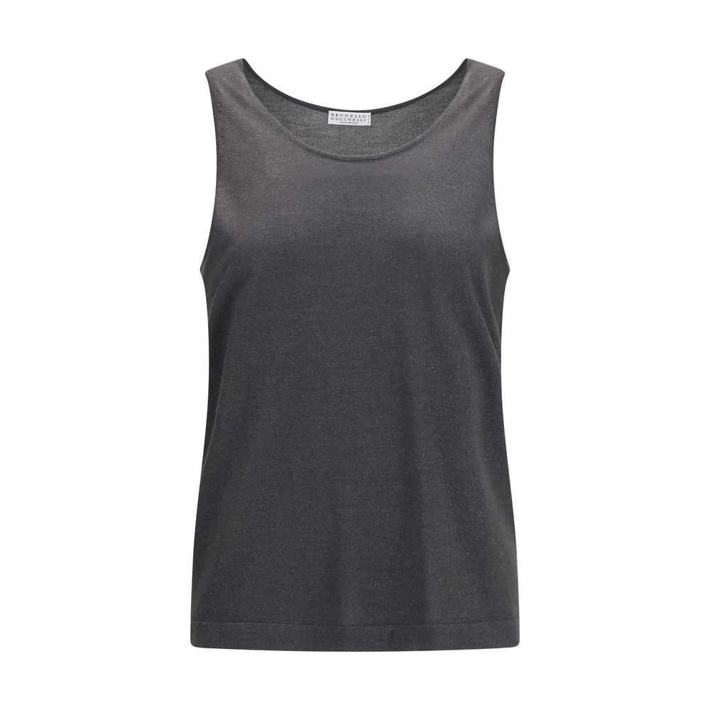 Gray Cashmere Tank Tops