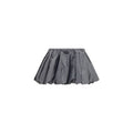 Gray Polyester Mini Skirt