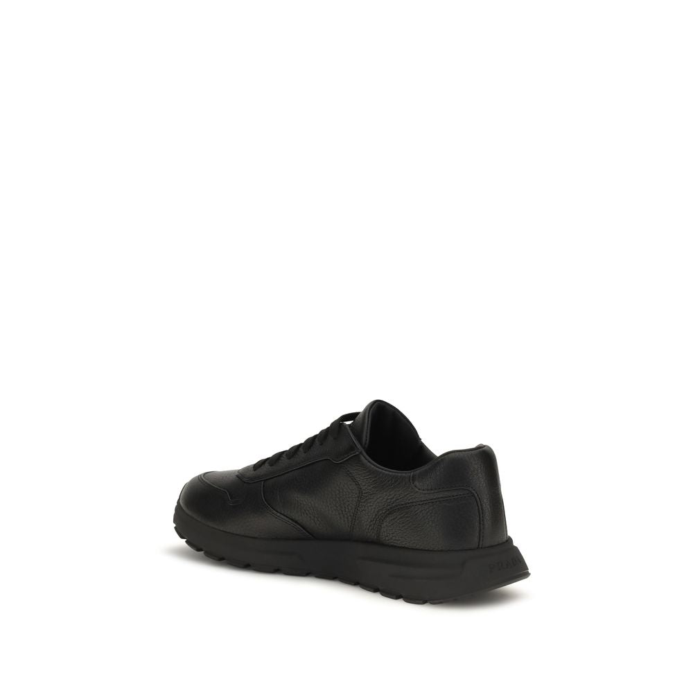 Black Calf Leather Bos Taurus Athletic Sneakers