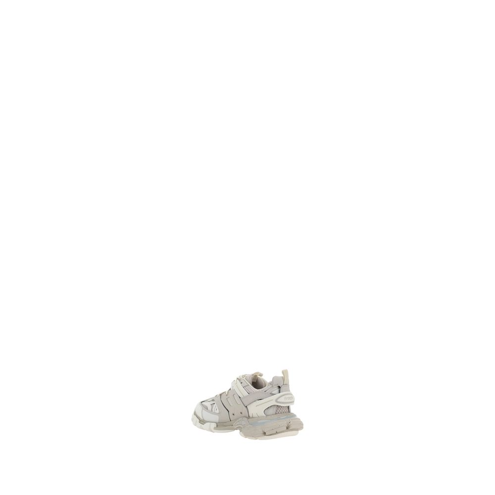 White Nylon Athletic Sneakers