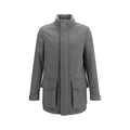Gray Cashmere Full-Length Jacket