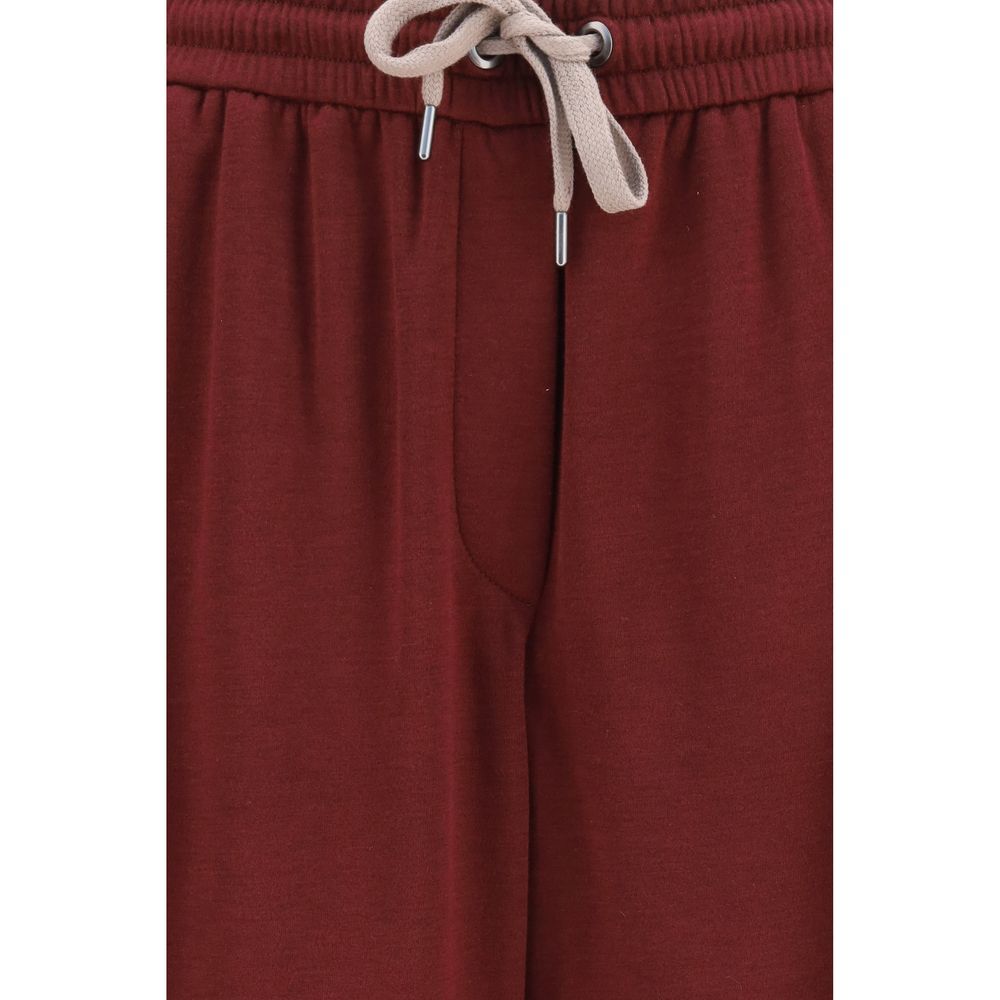 Bordeaux Cotton Athletic Pants