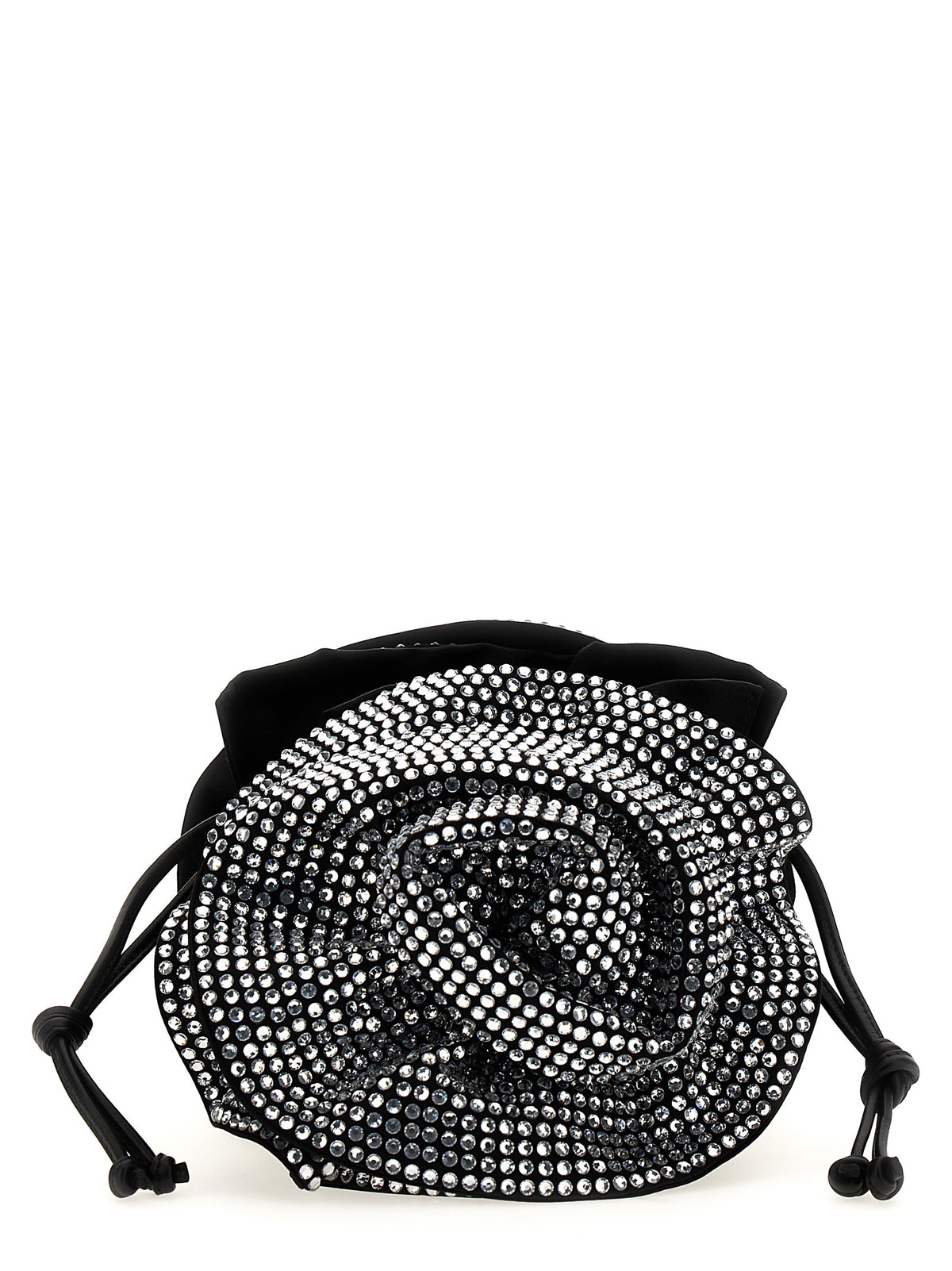 Black Viscose Crossbody Bag