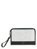 Bicolor Calfskin Clutch Bag