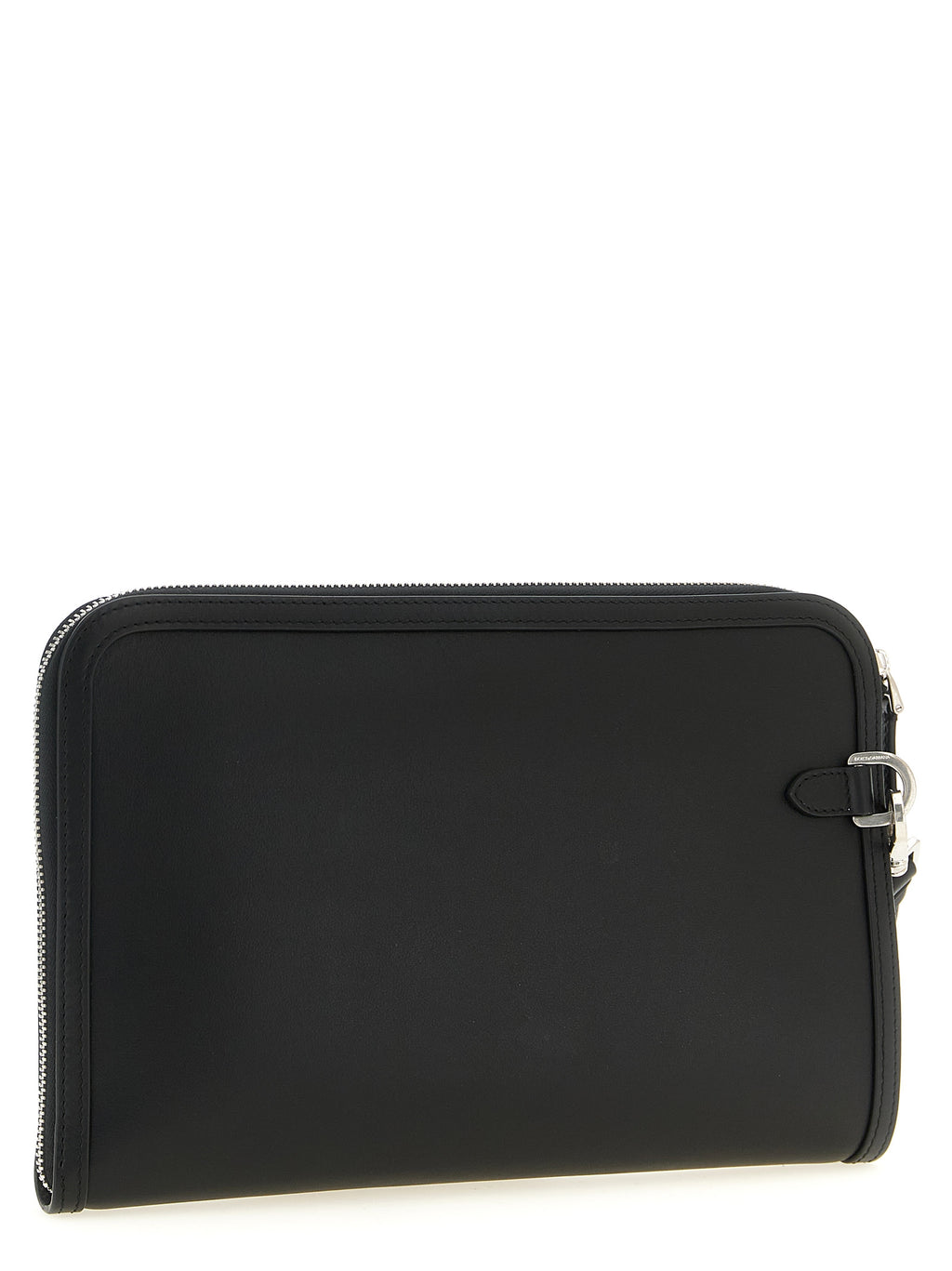 Bicolor Calfskin Clutch Bag