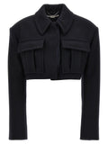 Black Wool Full-Length Jacket