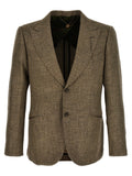 Beige Alpaca Leather Blazer