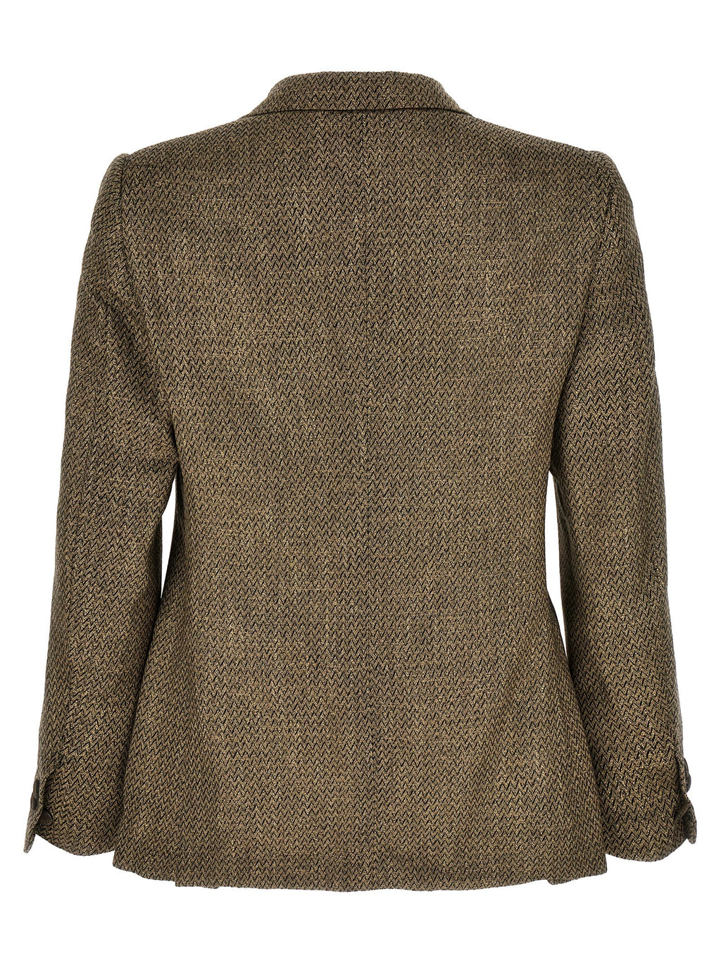Beige Alpaca Leather Blazer