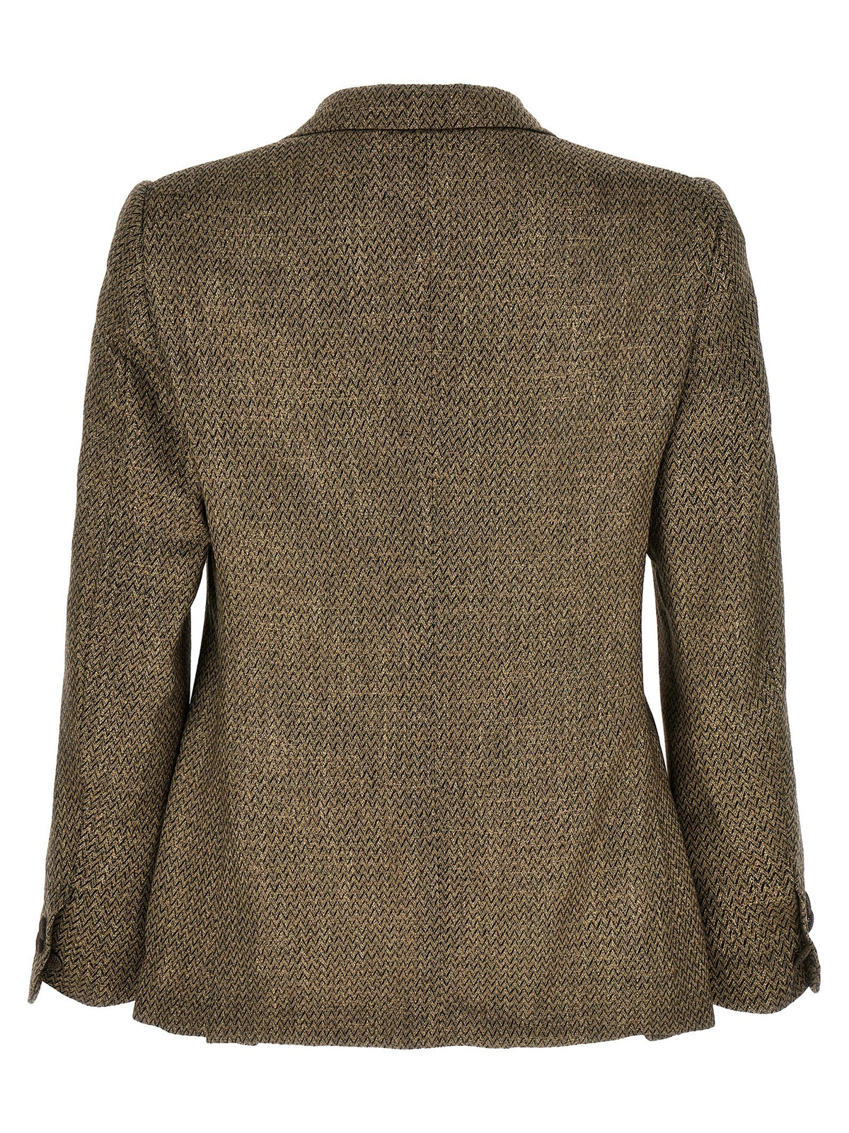 Beige Alpaca Leather Blazer