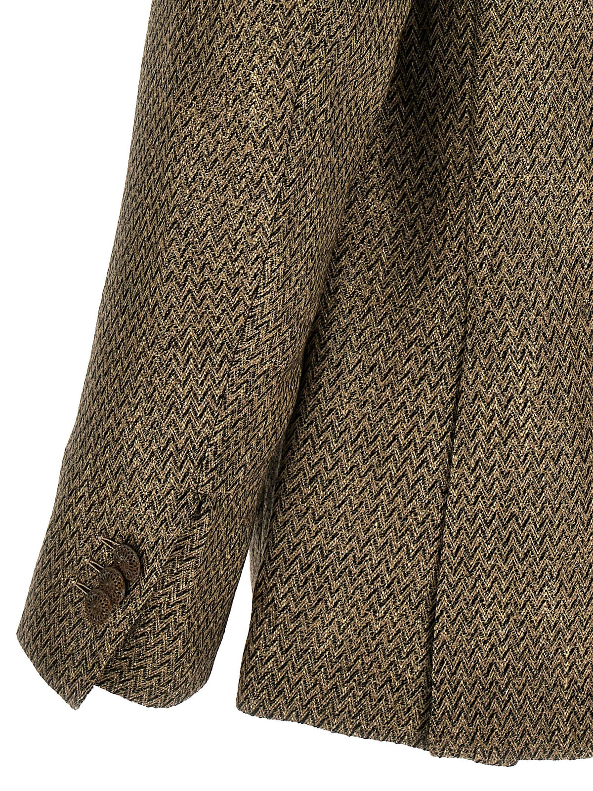 Beige Alpaca Leather Blazer