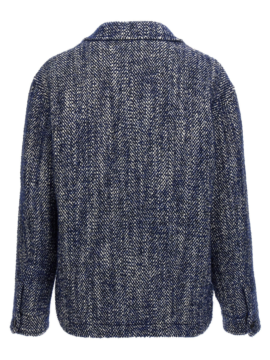 Blue Wool Full-Length Jacket