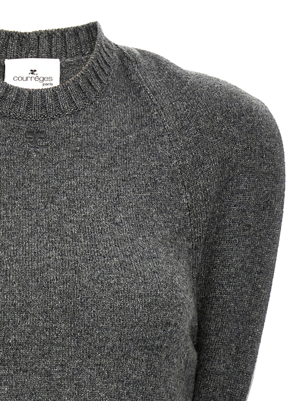 Gray Wool Midi Dress