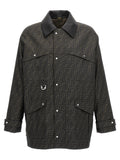 Brown Polyester Full-Length Jacket