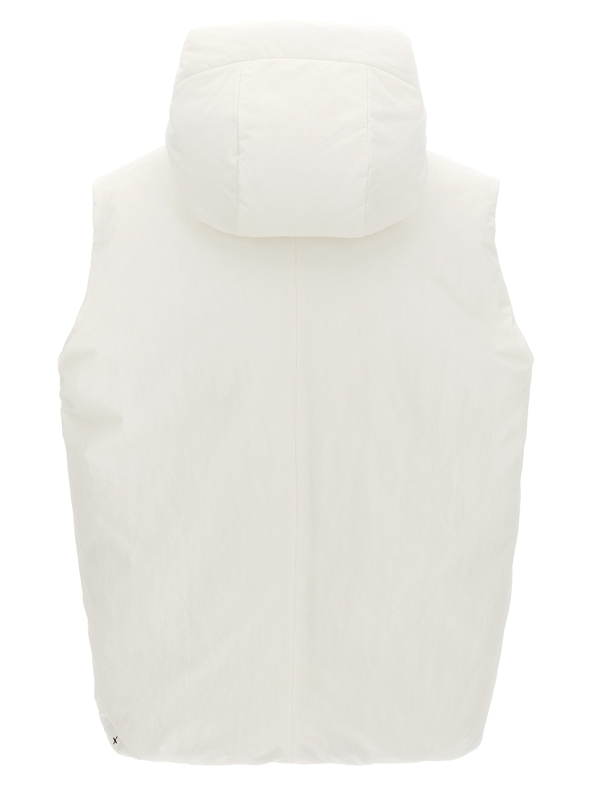 White Polyester Sleeveless Jacket
