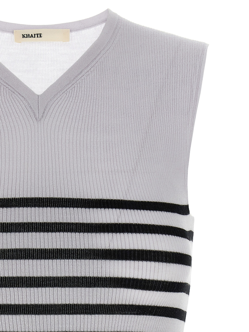 Bicolor Wool Sleeveles T-Shirt