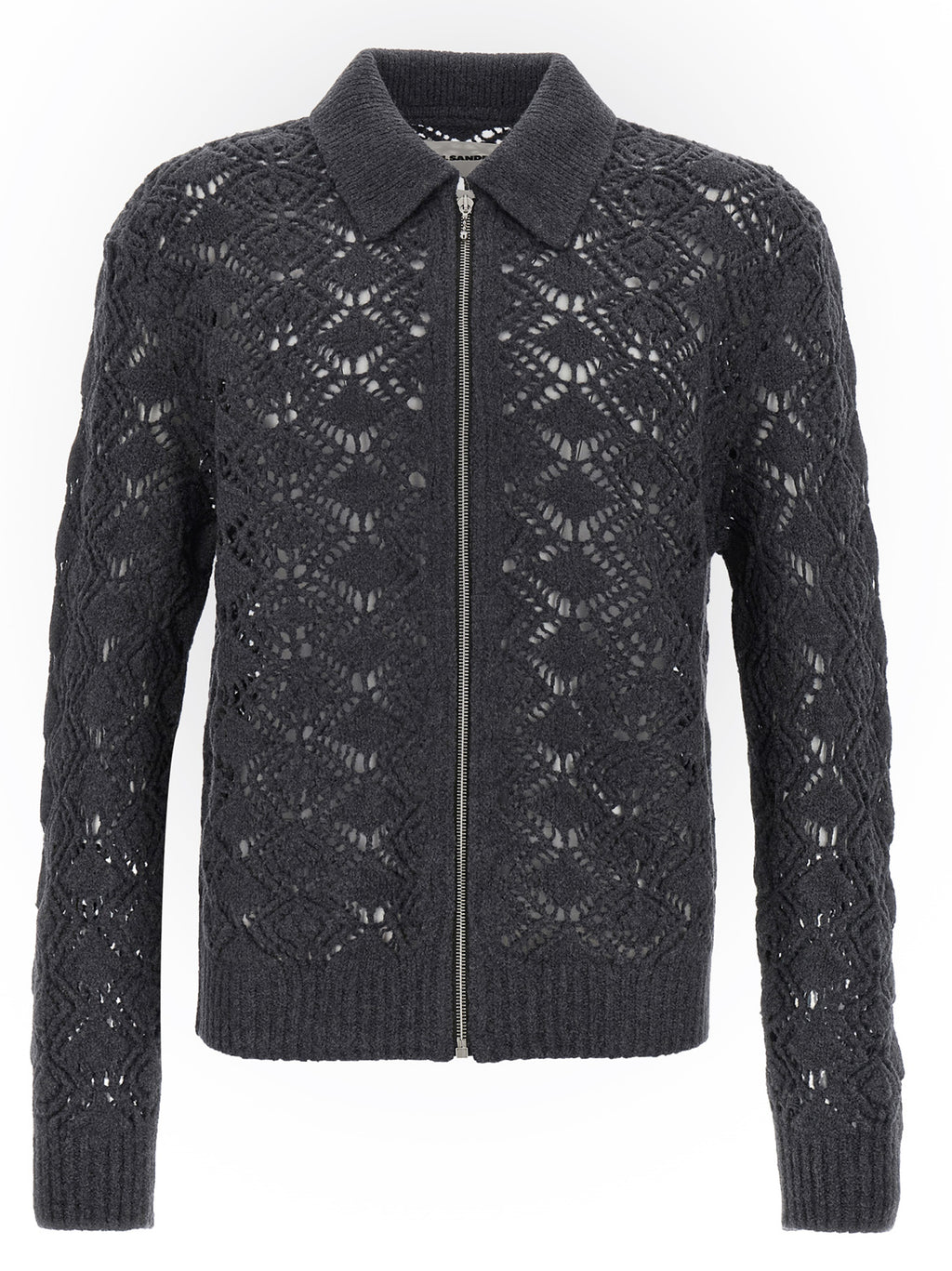 Gray Virgin Wool Cardigan