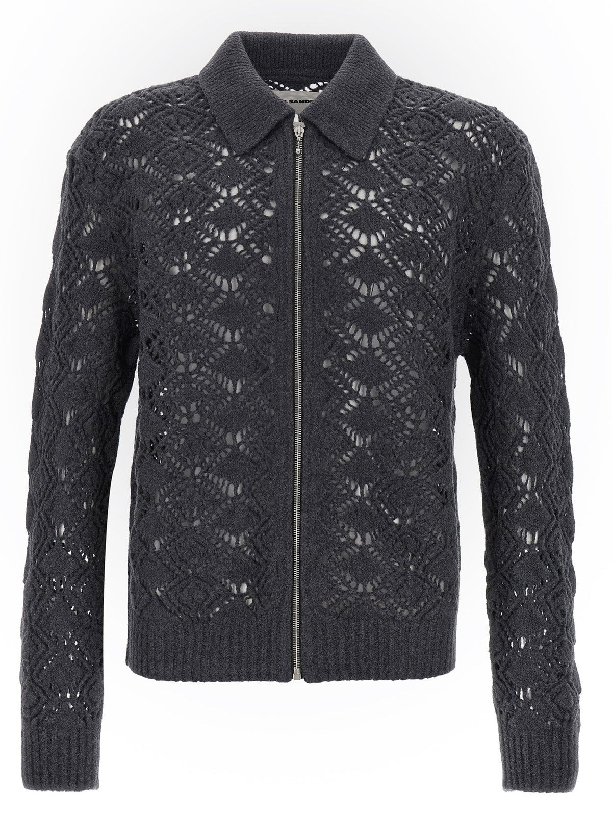 Gray Virgin Wool Cardigan