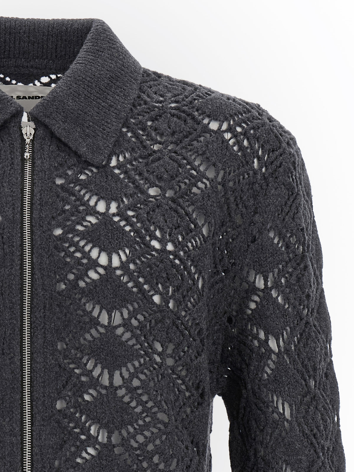 Gray Virgin Wool Cardigan
