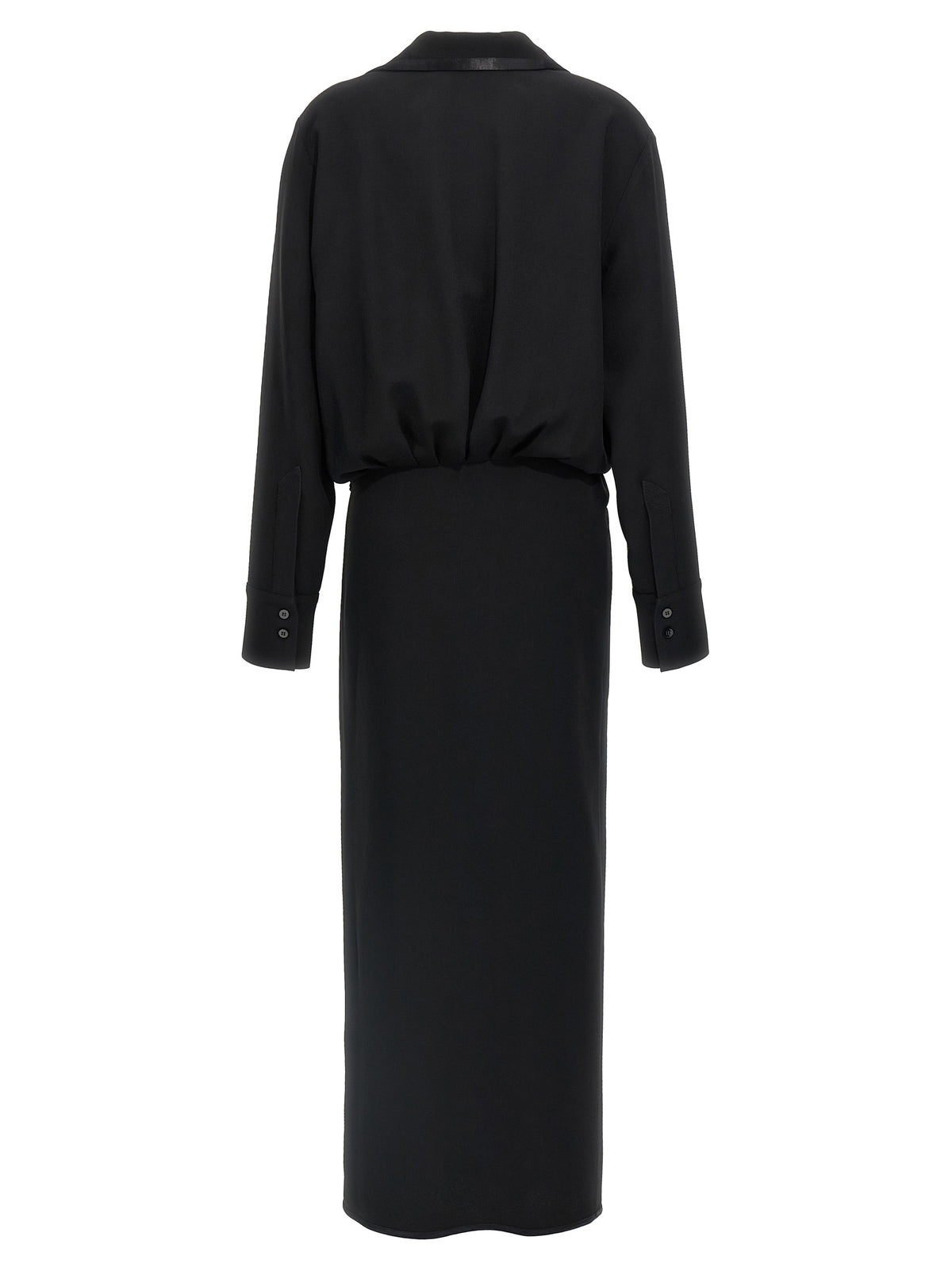 Black Marabou Midi Dress