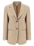 Beige Alpaca Leather Blazer