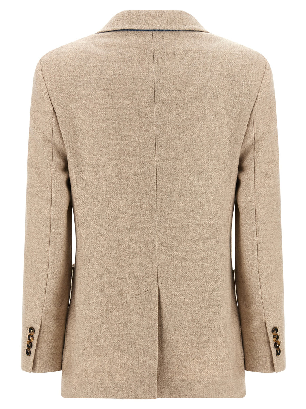 Beige Alpaca Leather Blazer