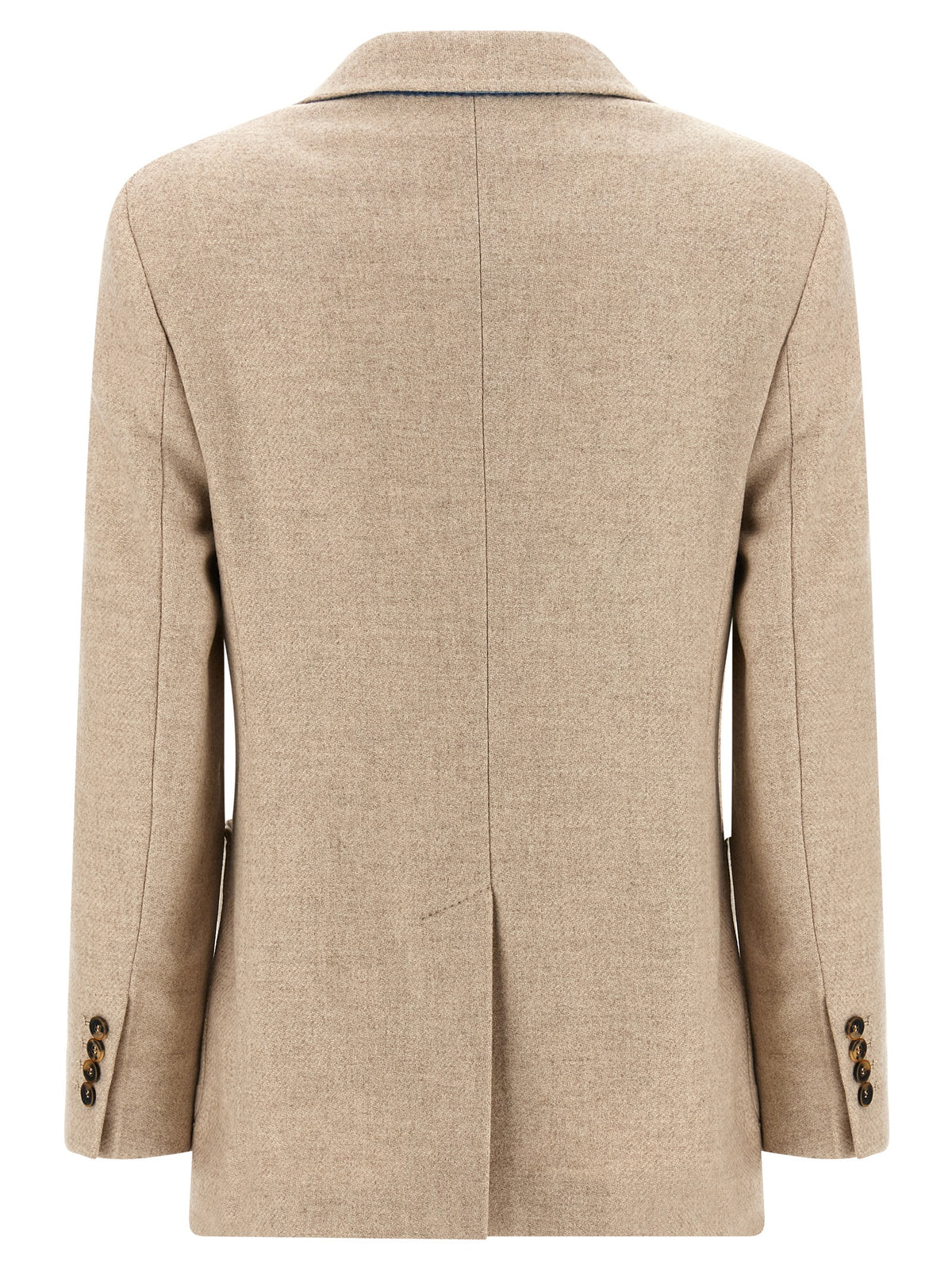 Beige Alpaca Leather Blazer