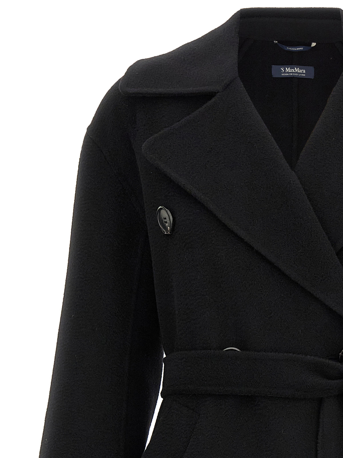 Black Virgin Wool Coat