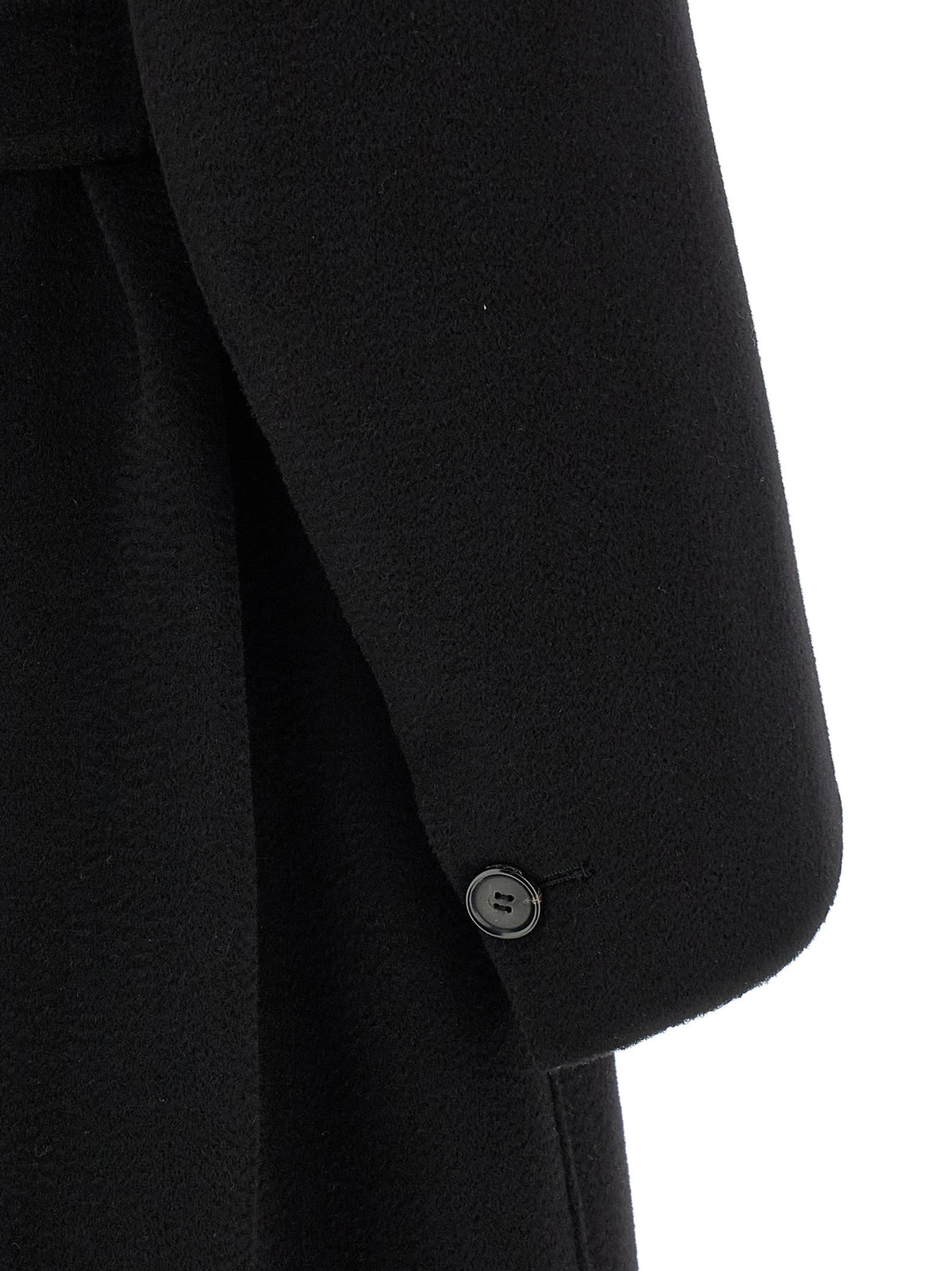 Black Virgin Wool Coat