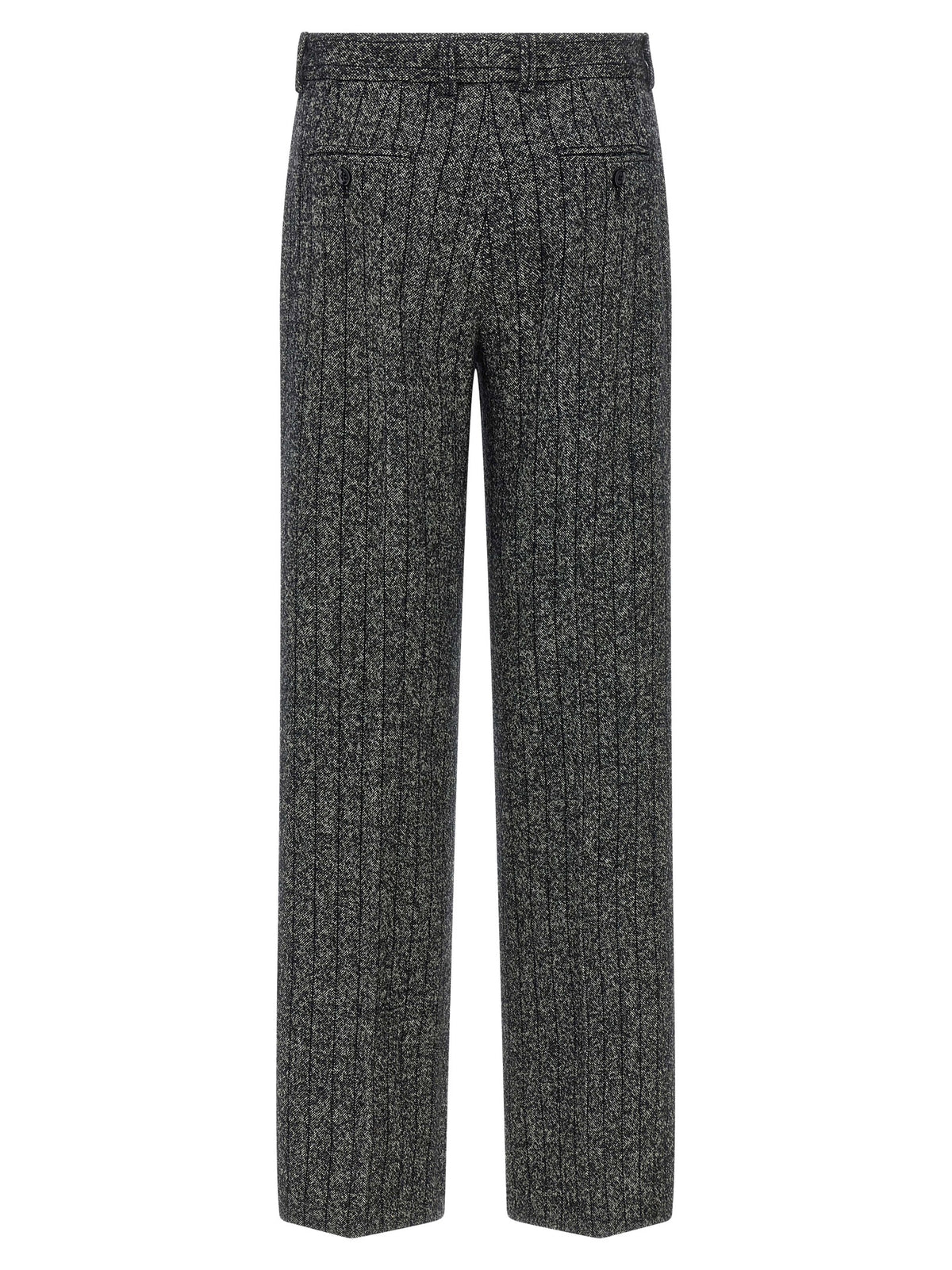 Bicolor Virgin Wool Casual Pants