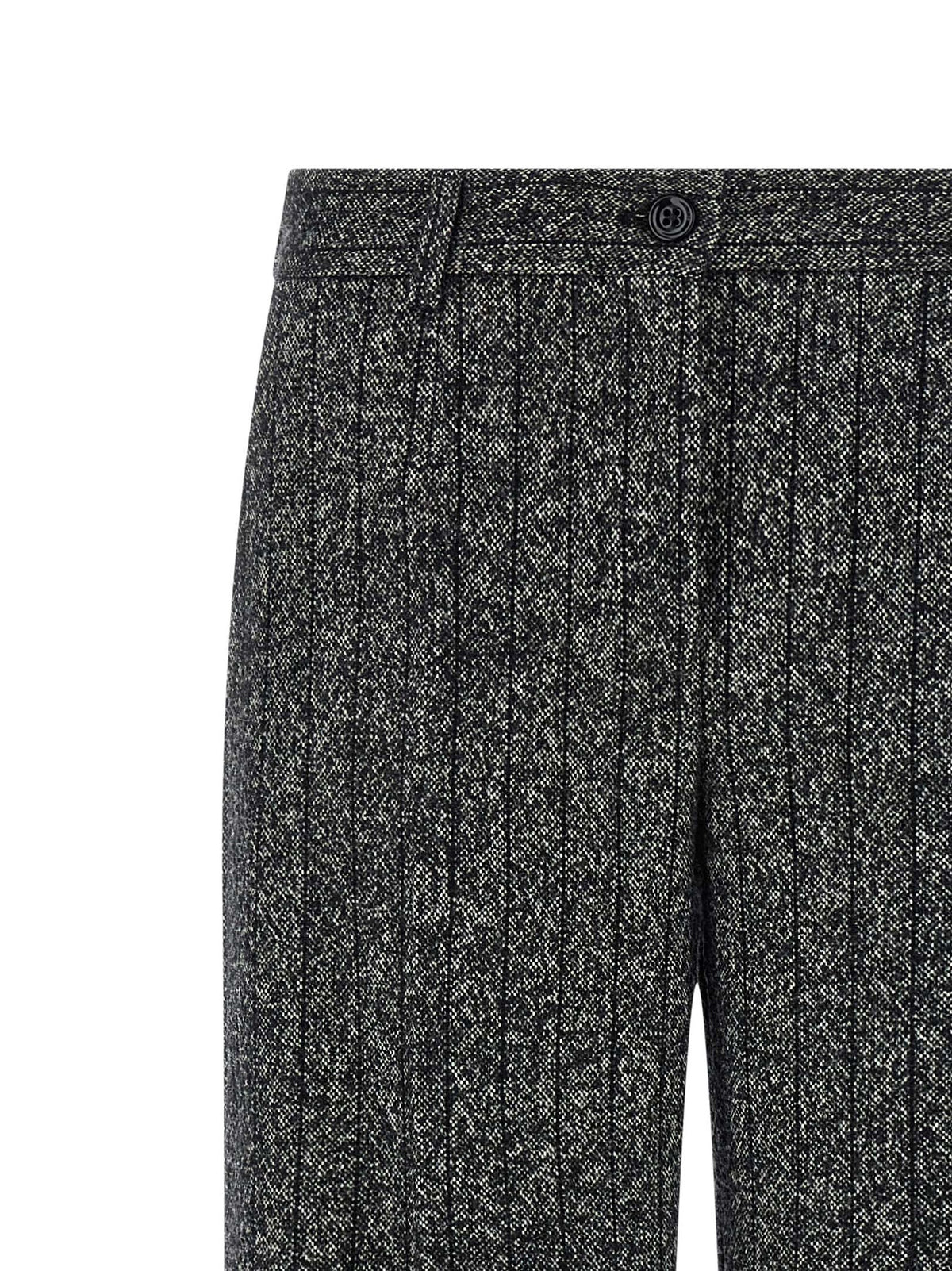 Bicolor Virgin Wool Casual Pants