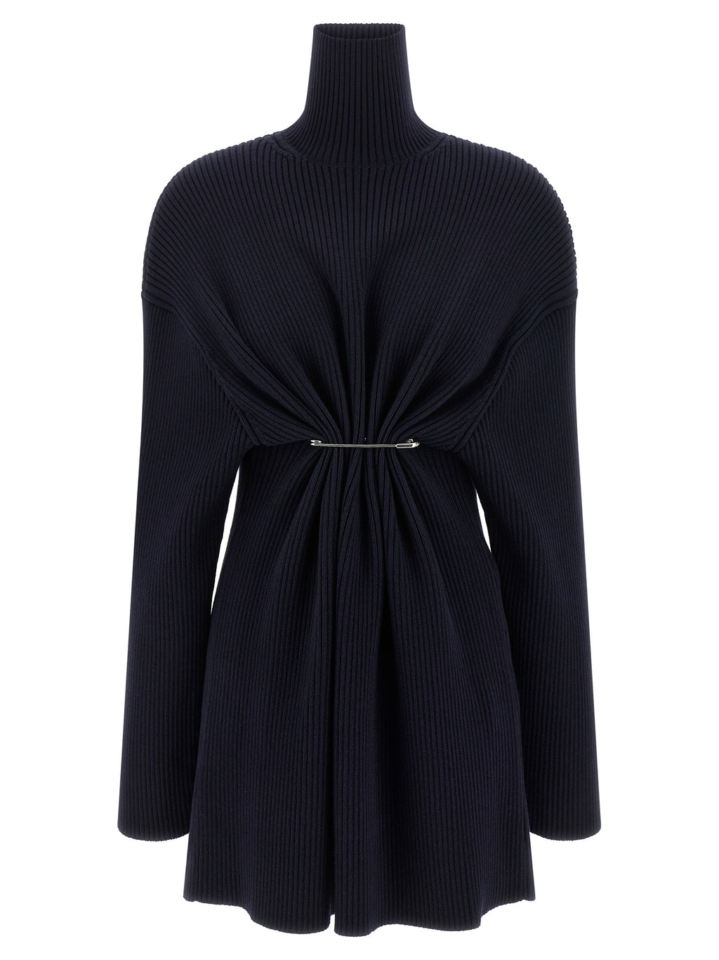 Blue Wool Short Dress