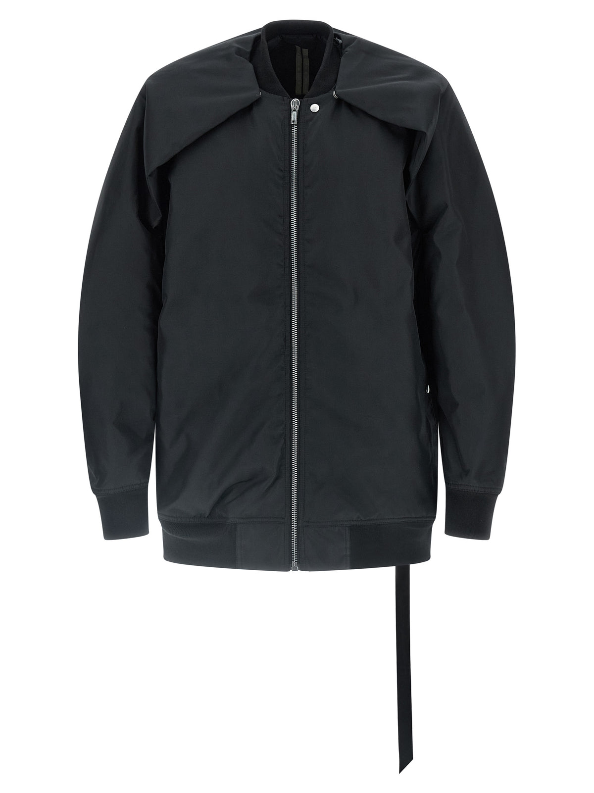 Black Nylon Bomber