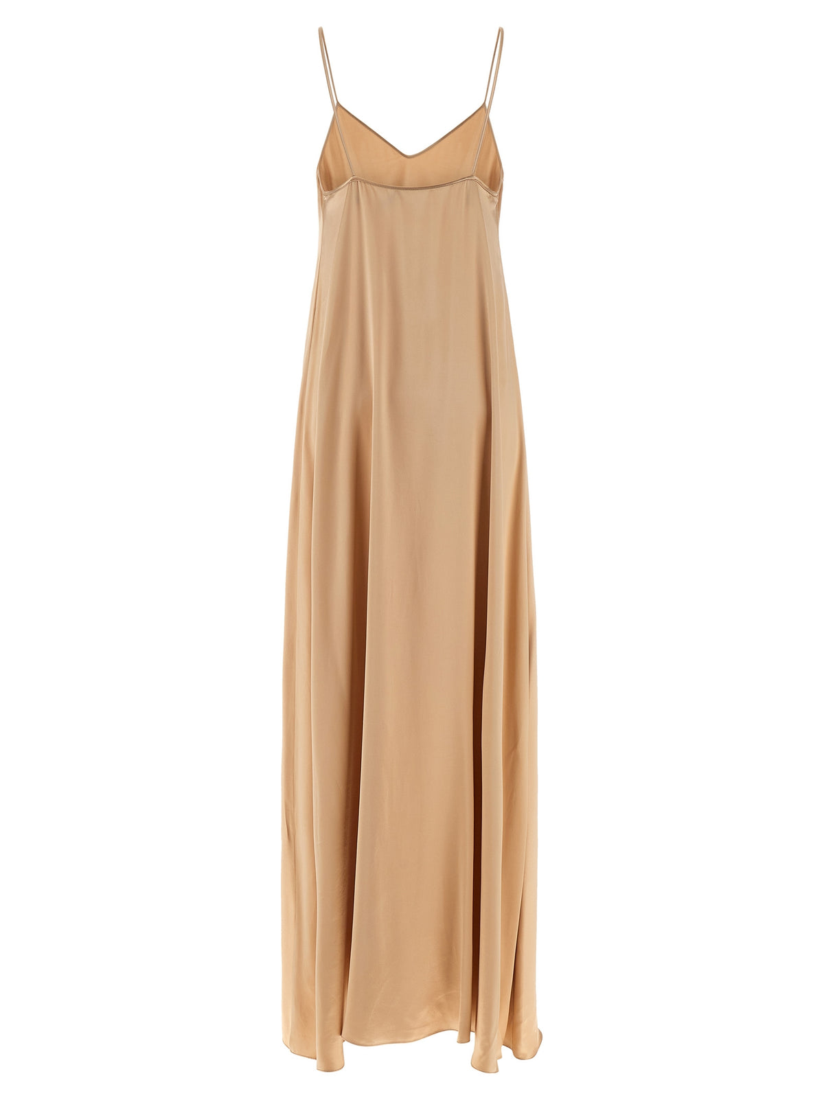 Beige Viscose Long Dress