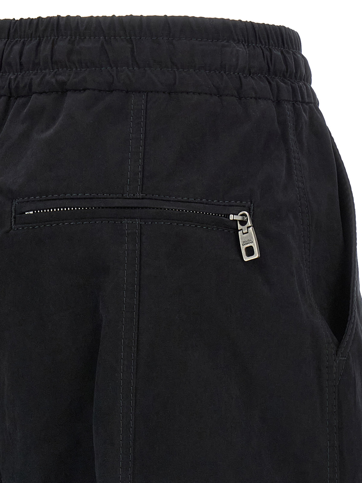 Black Cotton Cargo Pants