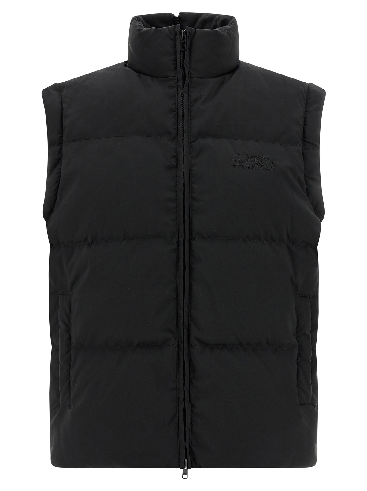 Black Polyester Full-Length Jacket
