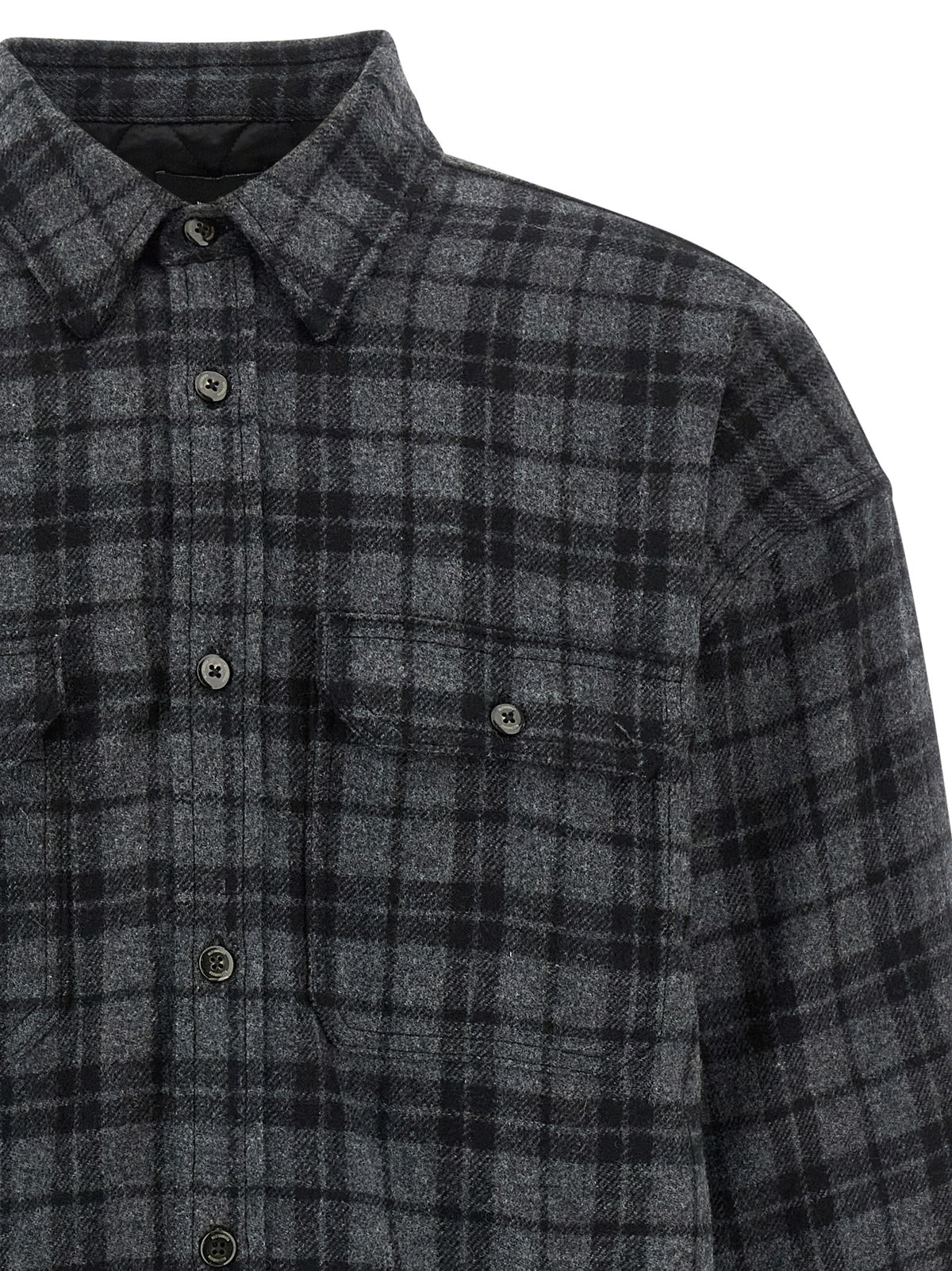 Gray Wool Full-Length Jacket