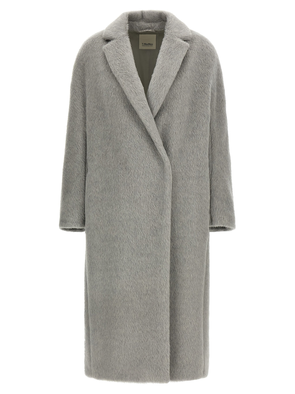 Gray Alpaca Leather Coat