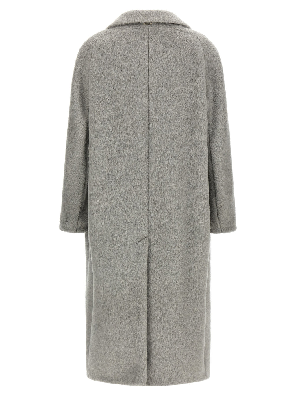Gray Alpaca Leather Coat