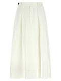 White Viscose Midi Skirt