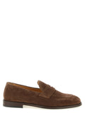 Brown Calfskin Slip-On Loafers