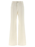 White Cotton Relaxed Fit Jeans