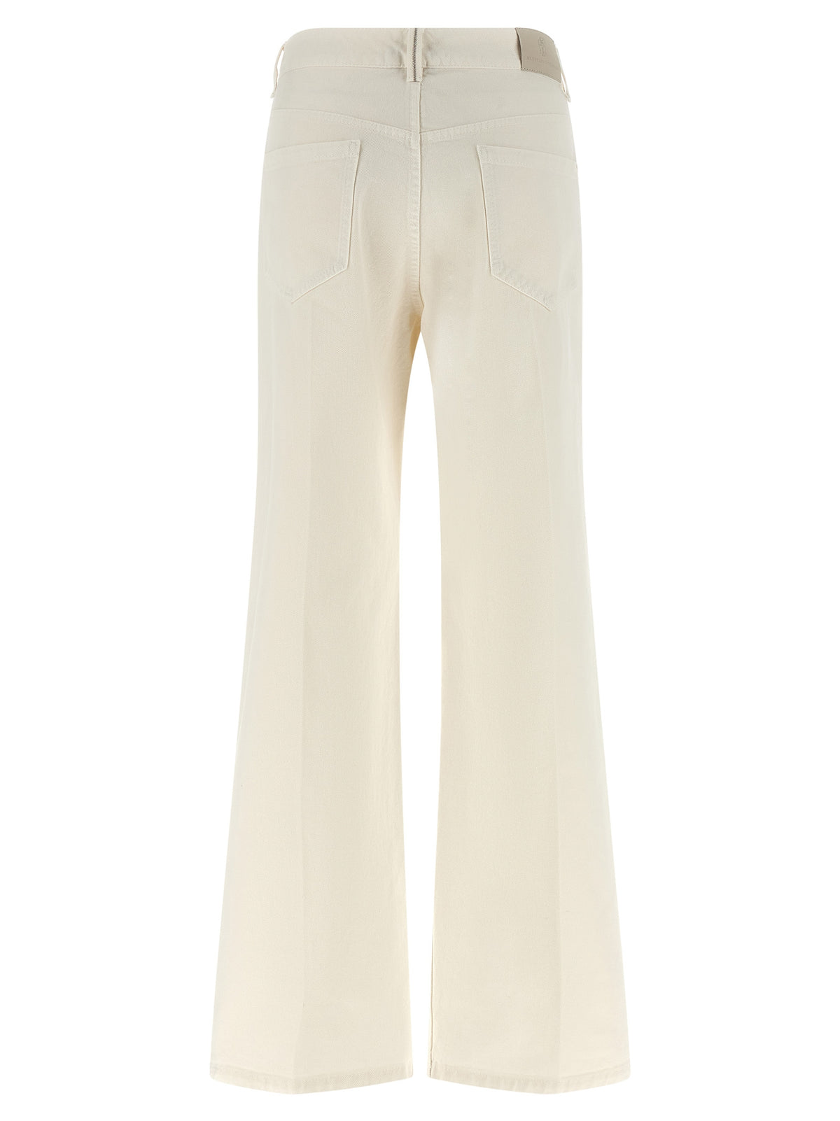 White Cotton Relaxed Fit Jeans