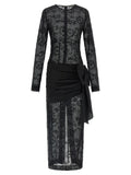 Black Viscose Long Dress