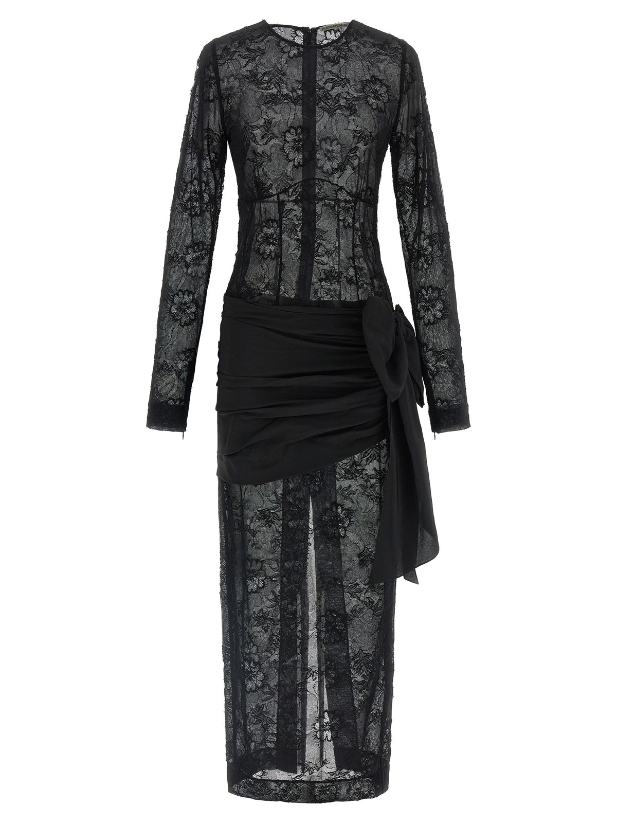 Black Viscose Long Dress